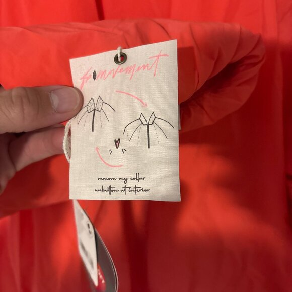 NWT PenfieldPrimaloft x free peopleBomber Jacket Cherry Tomato Red Sherpa Collar - Picture 9 of 16